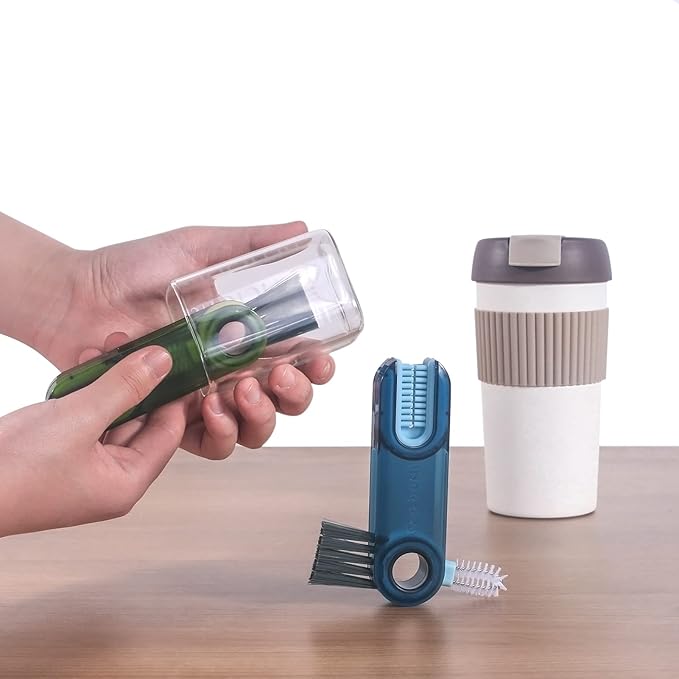 3 in 1 Cup Lid Gap Cleaning Brush Set, Mutipurpose Tiny Silicone Cup Holder - Image 4