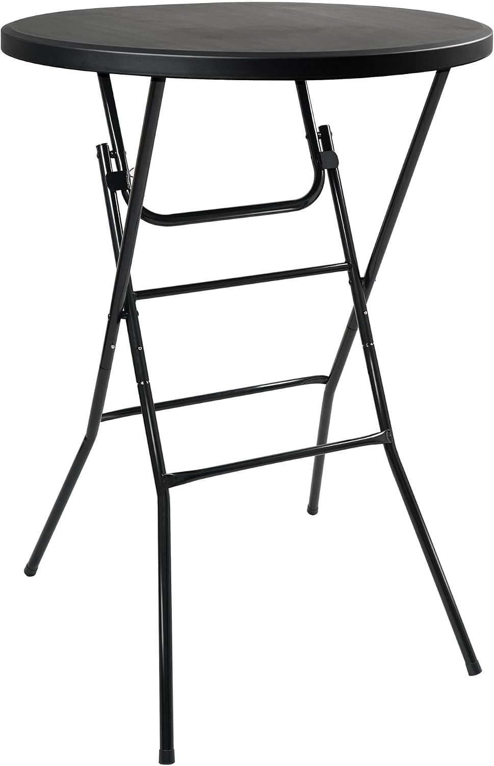 Cocktail Table, D32in x H43.3in Folding Round Cocktail Table High Top | Folda...