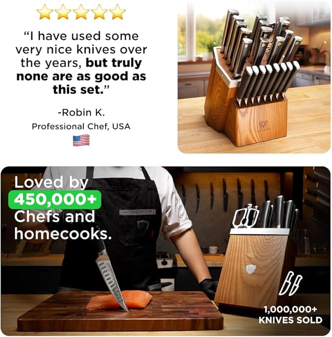 Dalstrong 24-Piece Knife Block Set — Forged German Steel, Steak Knives — - Image 4