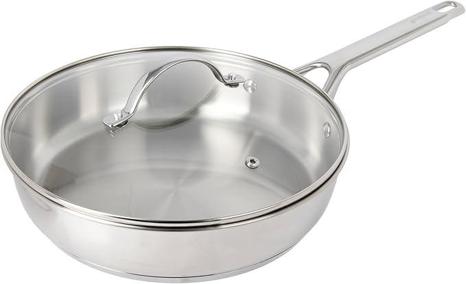 GoodCook Stainless Steel Deep Saute Pan 10.25-Inch, Oven-Safe to 500F & by GoodCook