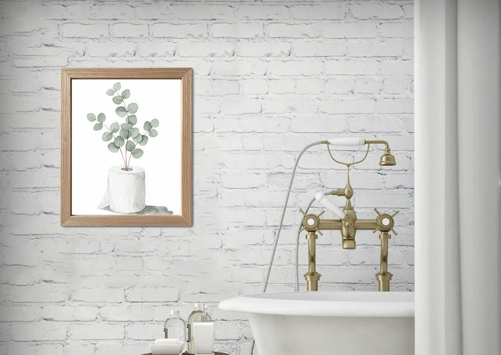 Sage Green Bathroom Wall Decor Framed Plant Print Botanical Bathroom Wall Art...