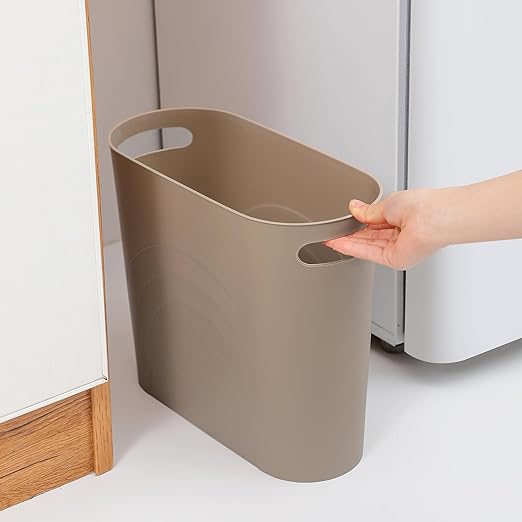 rejomiik Small Trash Can, 3.5 Gallon Slim Garbage Can Plastic Waste Basket - Image 2