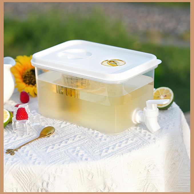Beverage Drink Dispenser for Fridge, Plastic Beverage Dispenser
