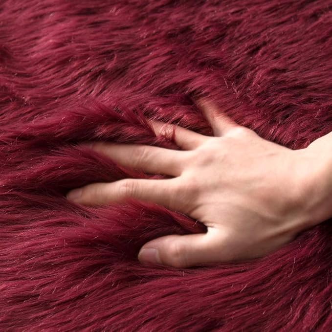 MIULEE Fluffy Rug Soft Shaggy Faux Fur Area Rug Luxury Plush Rectangle Carpet - Image 3
