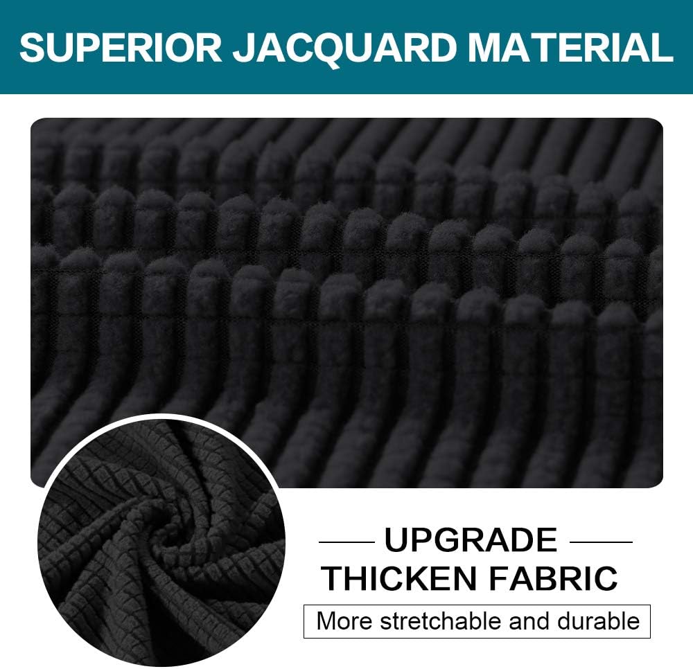 Turquoize 3 Piece Sofa Covers for 2 Cushion Couch Sofa Slipcover Soft Couch C...