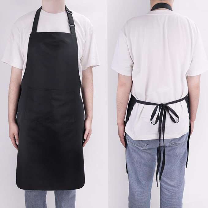 Large Chef Apron for Men and Women, Cooking Kitchen Aprons - Image 4