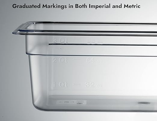 CURTA 6-Pack 1/3 Size 4" Deep NSF Polycarbonate Food Pans | Dishwasher & - Image 4
