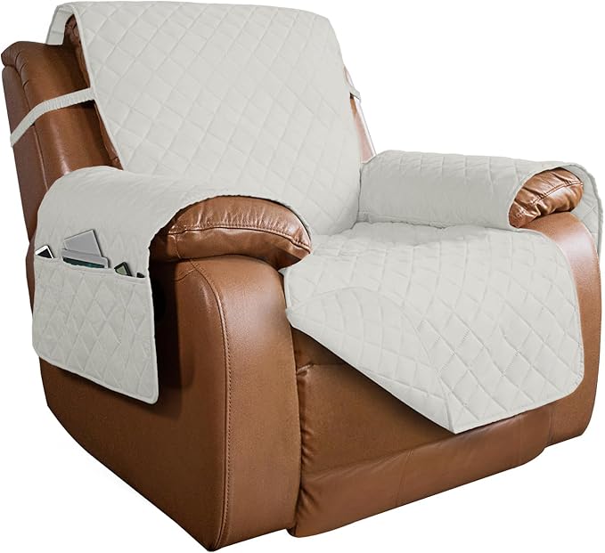 PureFit Reversible Quilted Sofa Cover, Water Resistant Slipcover Furniture by PureFit