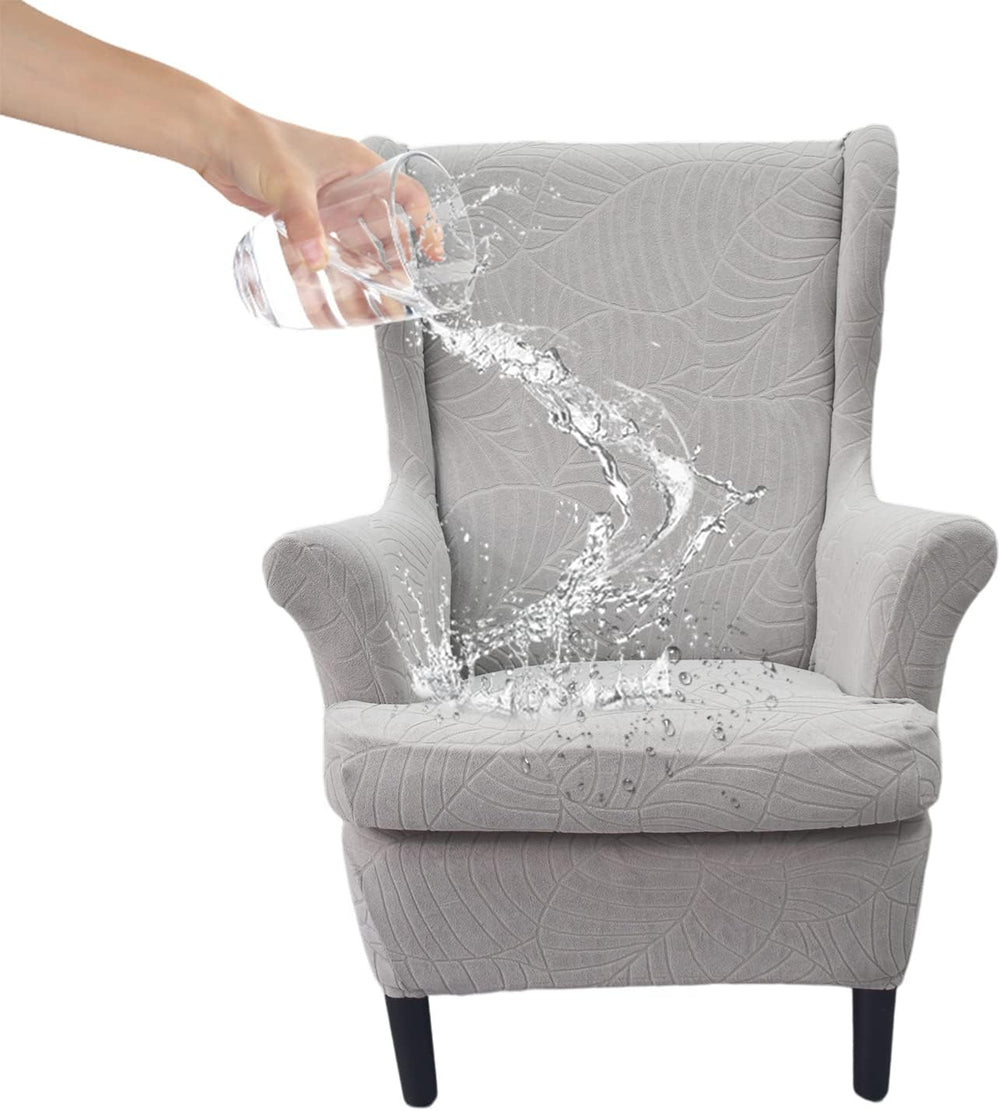 HAOYONG Waterproof Wing Chair Slipcovers Stretch Wingback Chair Covers 3 Piec...