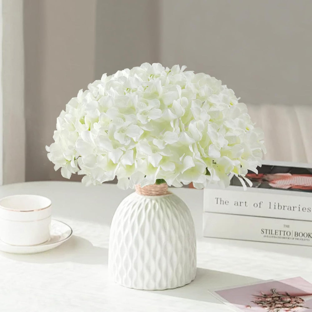 100 Pcs Faux White Hydrangea Artificial Flowers Bulk Fake Flowers