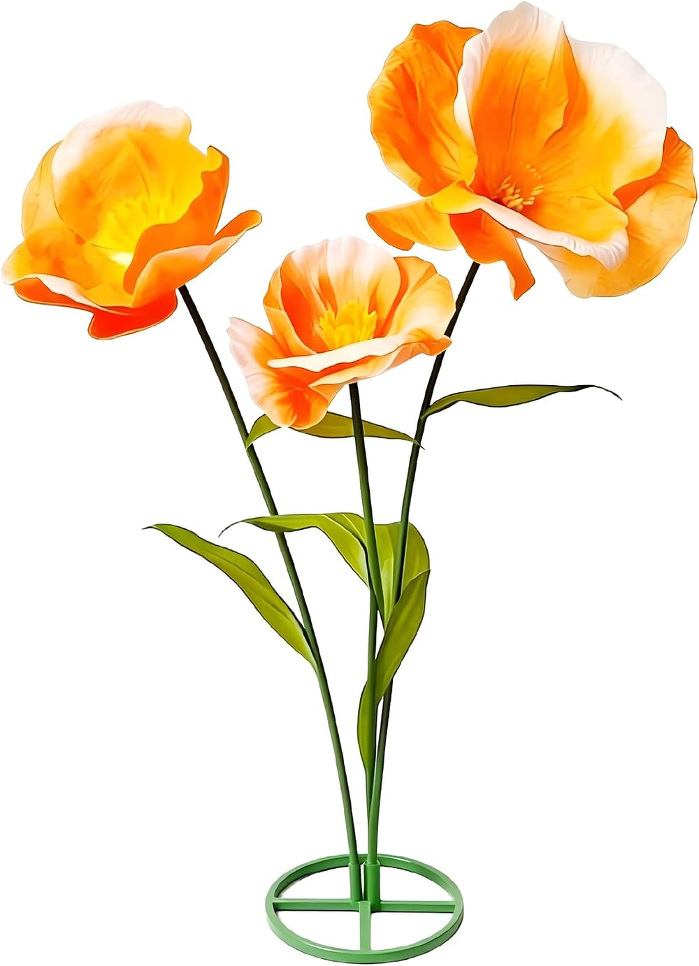 Giant Fake Artificial Flowers Decoracion Set - 5.9 Ft Adjustable Waterproof 3...