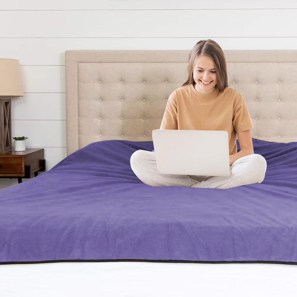 Reversible Waterproof Bed Blanket 90"x80", Stain & Leak Proof, ...