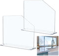 Vesici 2 Pcs Clear Acrylic Sink Splash Guard Freestanding Panel Barrier by Vesici