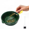 Ceramic Grater Bowl with Herb Stripper & Cleaning Brush, 3-in-1 Kitchen Tool by Unknown