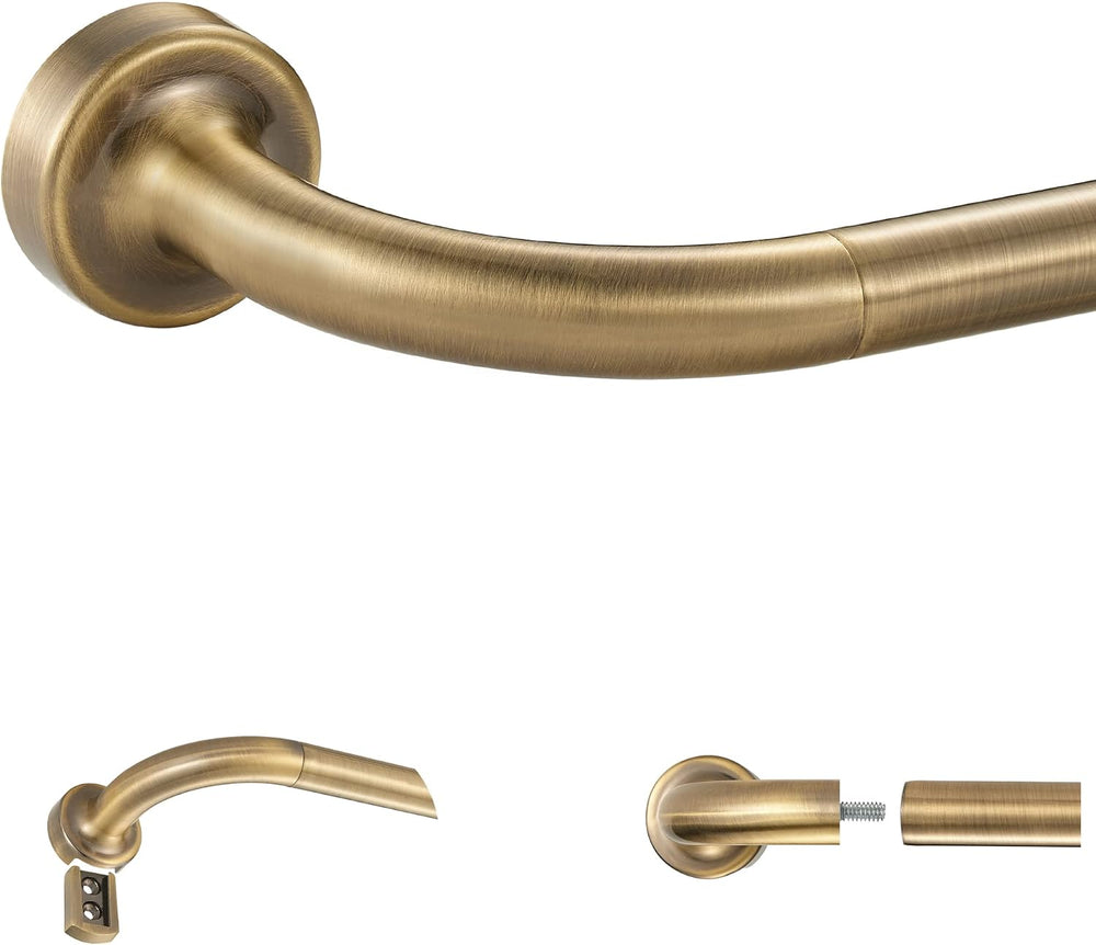 Antique Bronze Disc Curtain Rods, 48-84 Inches Window Curtain Rod,Adjustable ...