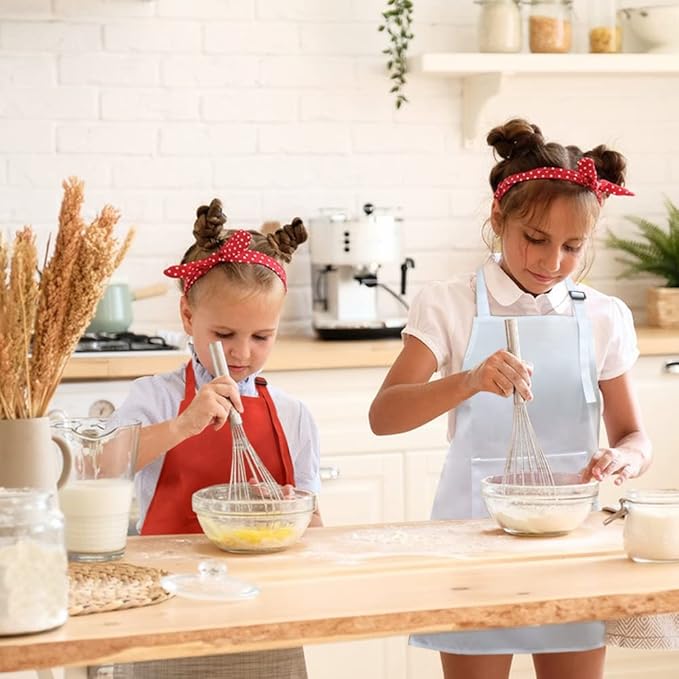 SINLAND Kids Apron with Pocket 2 Pack Children Chef Apron - Image 6
