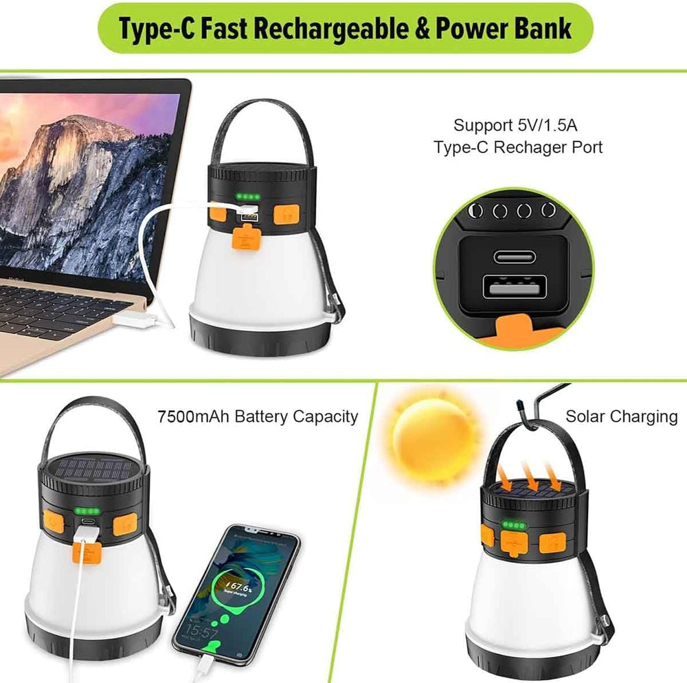 1500LM Camping Lantern Rechargeable, LED Camping Lantern Flashlight