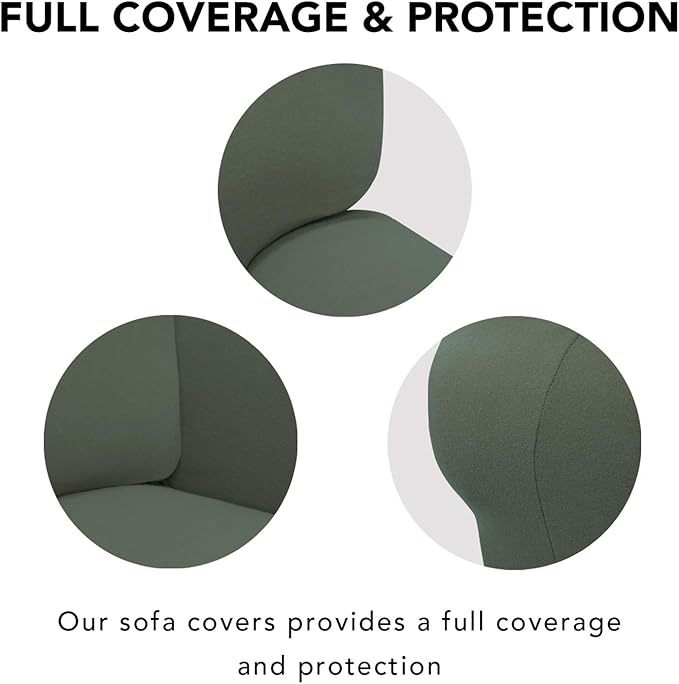 PureFit Super Stretch 4 Seater Sofa Slipcover – Spandex Non Slip Soft Couch - Image 3