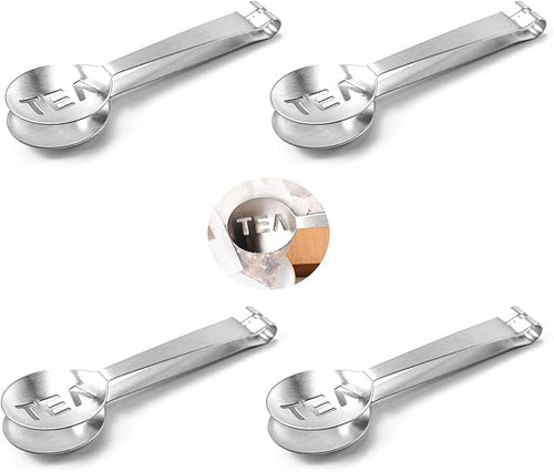 4Pcs Tea Bag Squeezer, Stainless Steel Clip On Strainer, Tea Spoon Tongs by CCDANSIYUCR