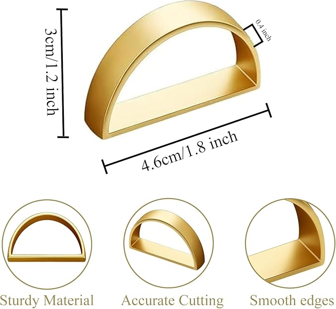 Set of 100 Napkin Rings Metal Gold Semicircle Napkin Ring, Napkin Rings Bulk ...