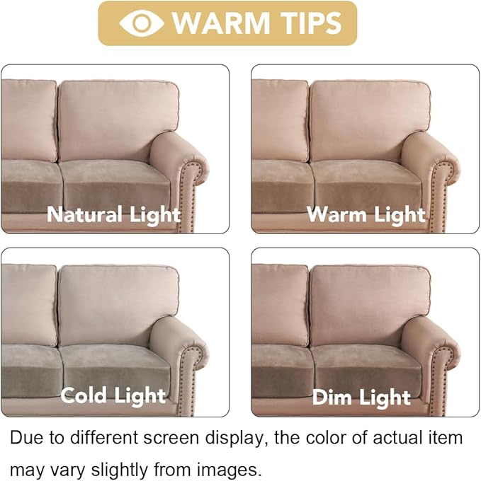 H.VERSAILTEX Velvet Stretch Couch Cushion Cover Plush Cushion Slipcover - Image 6