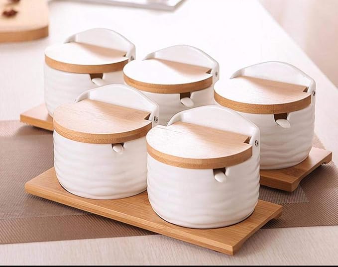 Ceramics Storage Jar Porcelain Condiment Jar Spice Container - Image 5