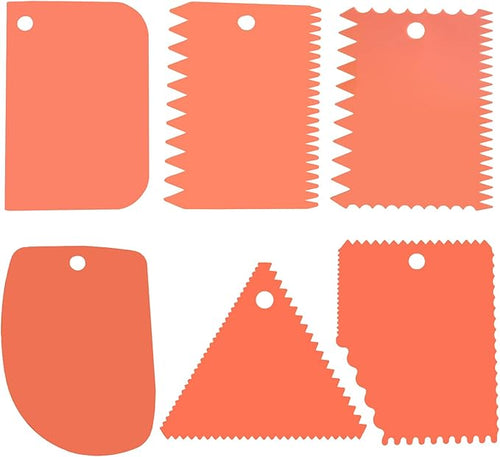 6pcs Cake Scraper Decorating Comb and Icing Smoother Reusable Bread Cream Pizza by YQBOOM