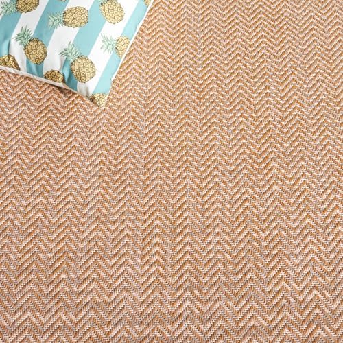 SAFAVIEH Courtyard Outdoor Area Rug 5'3"x7'7", Natural &amp...