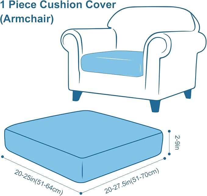 Smiry Printed Couch Cushion Covers, Stretch Soft Couch Covers - Image 6