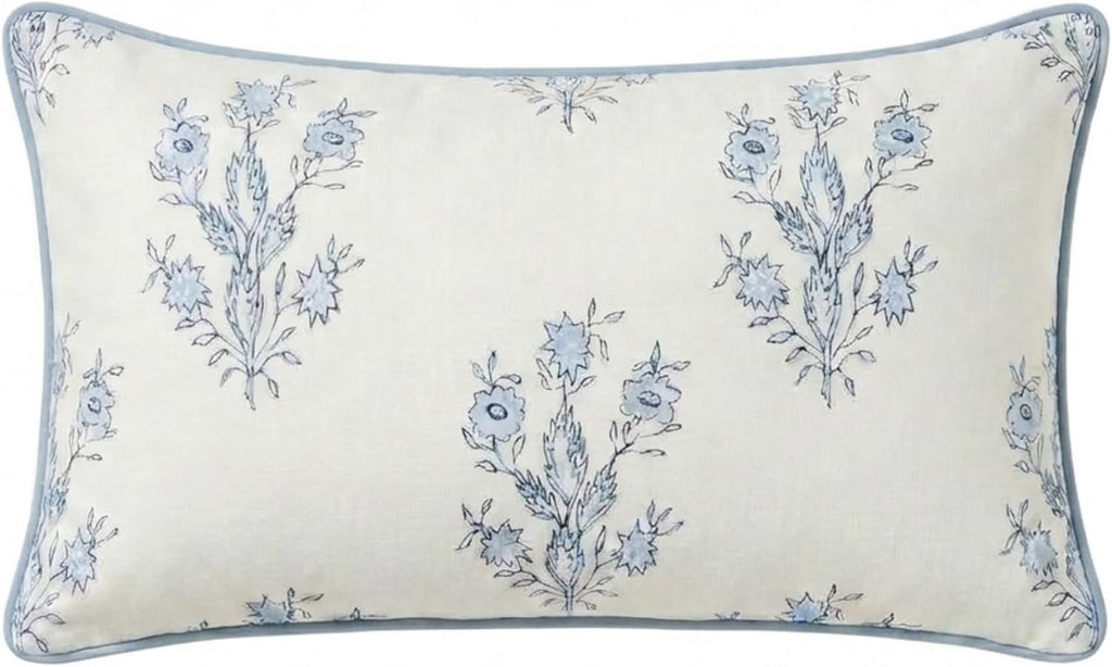 Mary Lumbar Grandmillennial Pillow Cover Only, 12"x20" for Couch, Bed, Chair