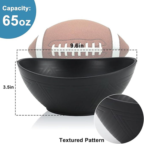 65 OZ Large Salad Bowls, Unbreakable Wheat Straw Bowls Set 4 PCS, Large Plastic - Image 2