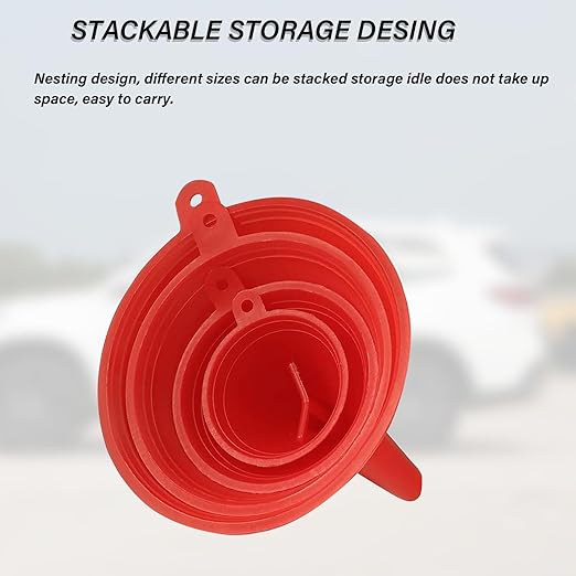 Oil Funnel for Automotive Use, Plastic Oil Change Funnels Set Large Flexible - Image 4