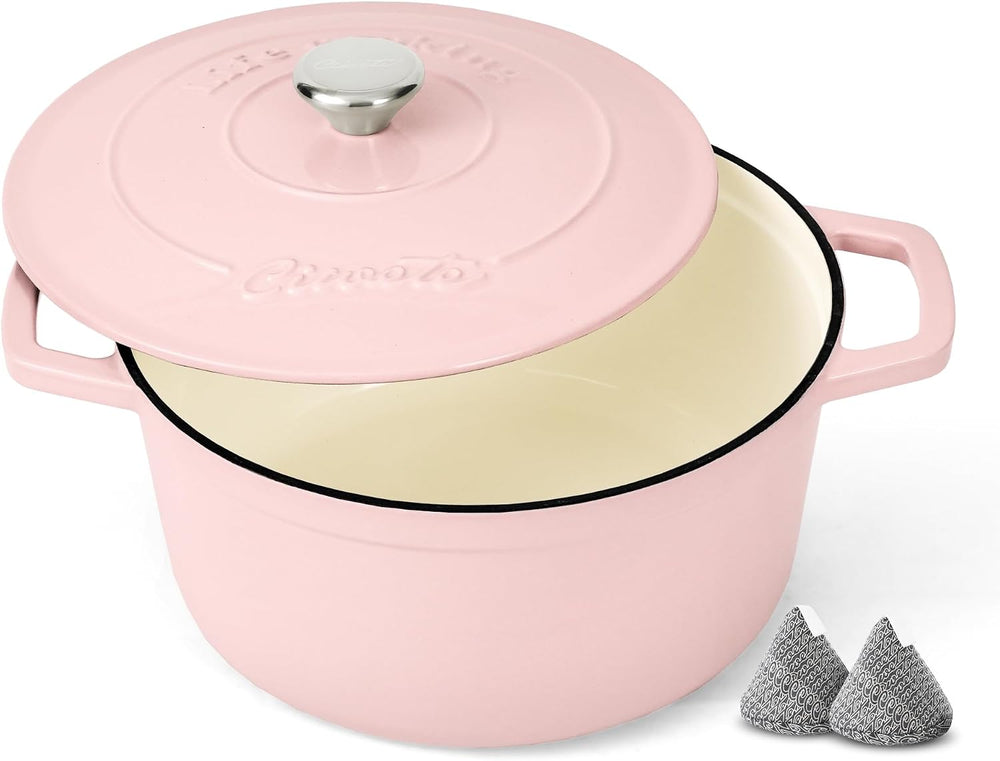 Ciwete Enameled Cast Iron Dutch Oven – 4.4 Quart Pot