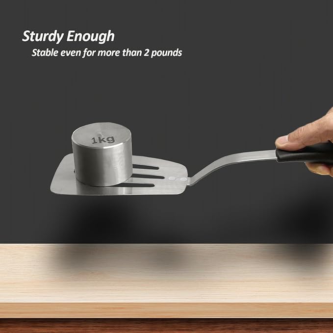 Stainless Steel Flexible Spatula Slotted Turner, XiaoZu Thin Metal Spatula - Image 8