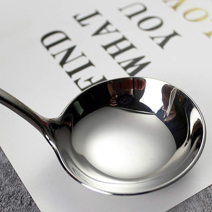 7.6'' Gravy Ladle Sauce Soup Spoon Heavy Duty 18/10 Stainless Steel - Image 5