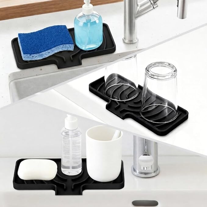 GUUKIN Sponge Holder for Kitchen Sink, Sink Caddy and Soap Tray | 10x4 inch - Image 6