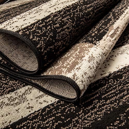 SUPERIOR Rockwood Modern Geometric Indoor Area Rug, 2'x3', A Chocolate