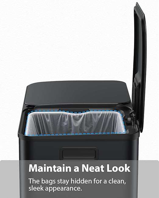 Dual Trash and Recycling Bins for Kitchen, 2×13 Gallon Stainless Steel Trash - Image 7