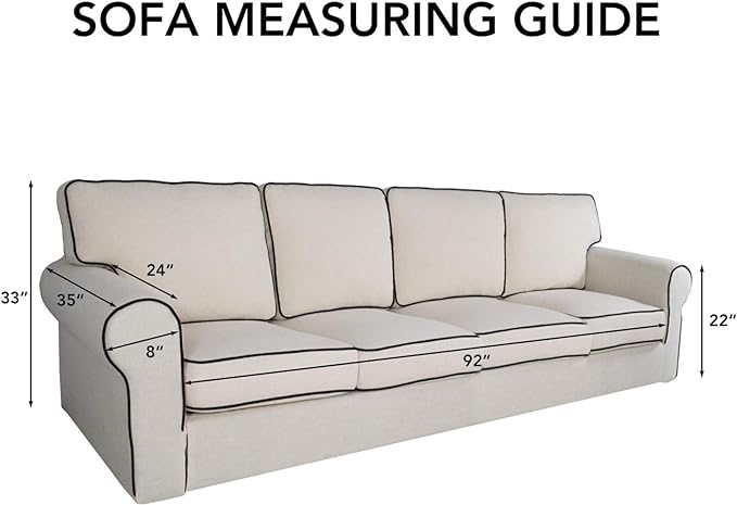 PureFit Super Stretch 4 Seater Sofa Slipcover – Spandex Non Slip Soft Couch - Image 6