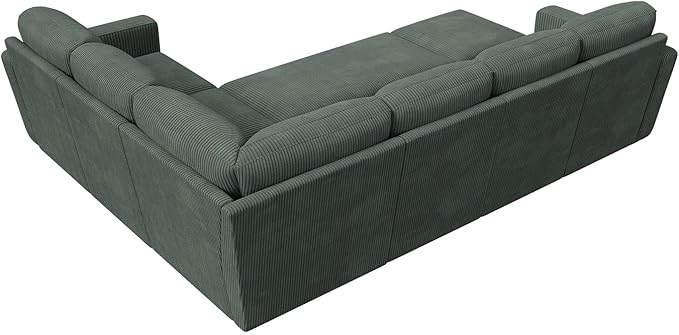 HONBAY Modular Sectional Sleeper Sofa with Pull Out Bed, Corduroy Couch with ...