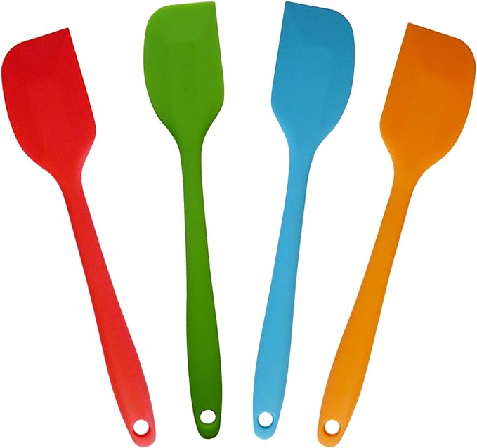 zYoung 4 Pcs Silicone Spatulas, Rubber Spatula Heat Resistant Seamless One by zYoung