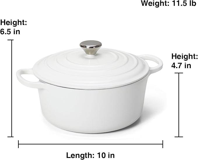 5QT Enameled Cast Iron Dutch Oven