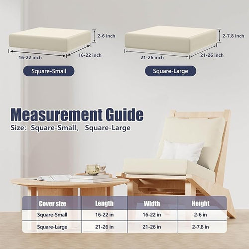 8Pcs Stretch Patio Cushion Covers, Outdoor Couch & Sofa Replacement Slipcovers - Image 2