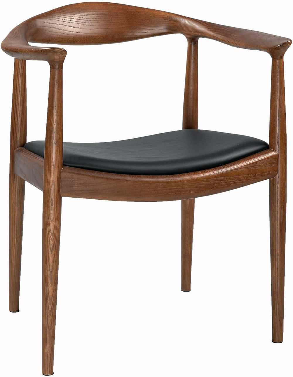 Kennedy Chairs, Mid Century Modern Dining Chairs with Arms (Walnut)