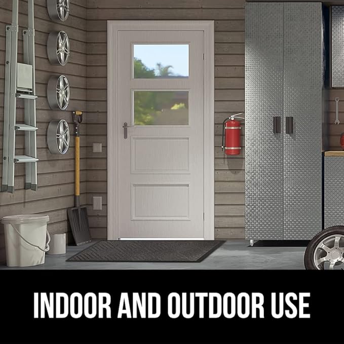 GORILLA GRIP 100% Waterproof All-Season WeatherMAX Doormat, US Designed Natural - Image 10