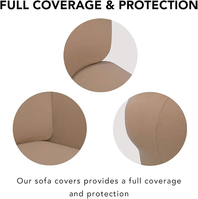 PureFit Super Stretch 4 Seater Sofa Slipcover – Spandex Non Slip Soft Couch - Image 3