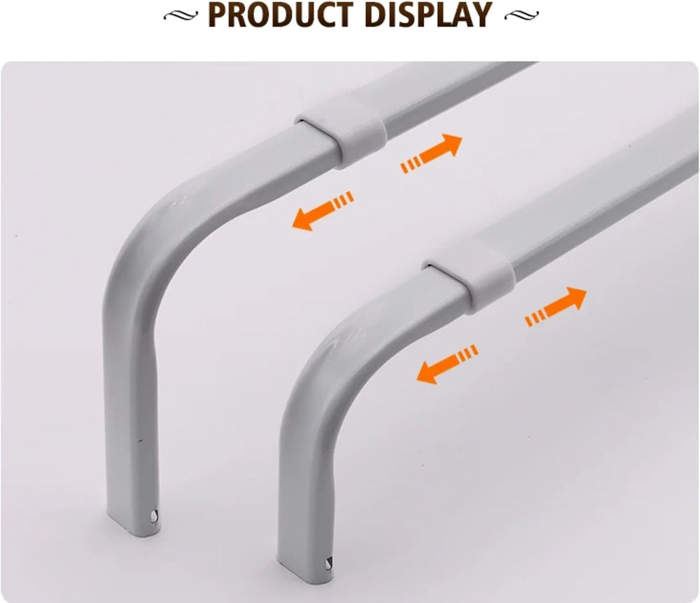 Yafa Home Fashion Heavy Duty Single Standard Adjustable Curtain Rod Hardware ...