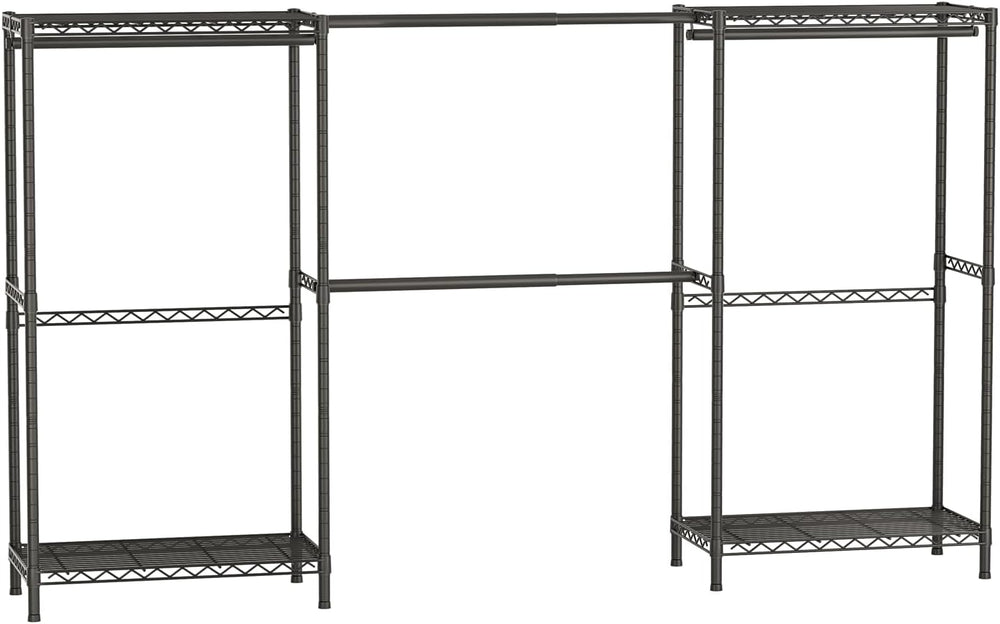 Heavy Duty Portable Closet Metal Clothes Racks Wardrobe with Shelf