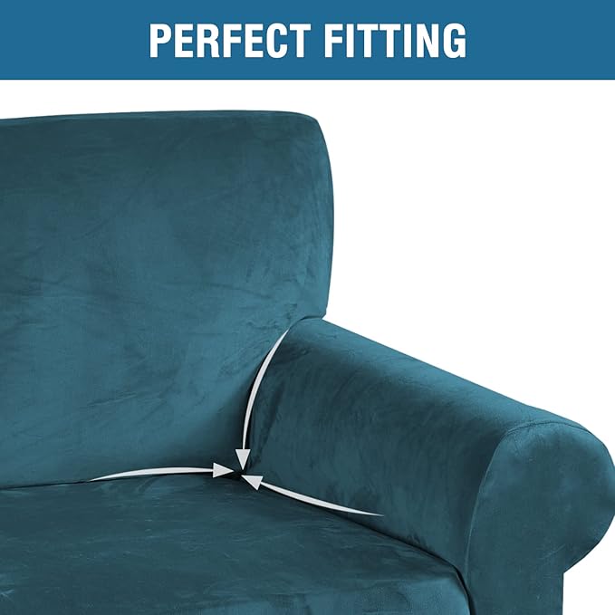 H.VERSAILTEX Stretch Velvet Loveseat Covers - Image 4