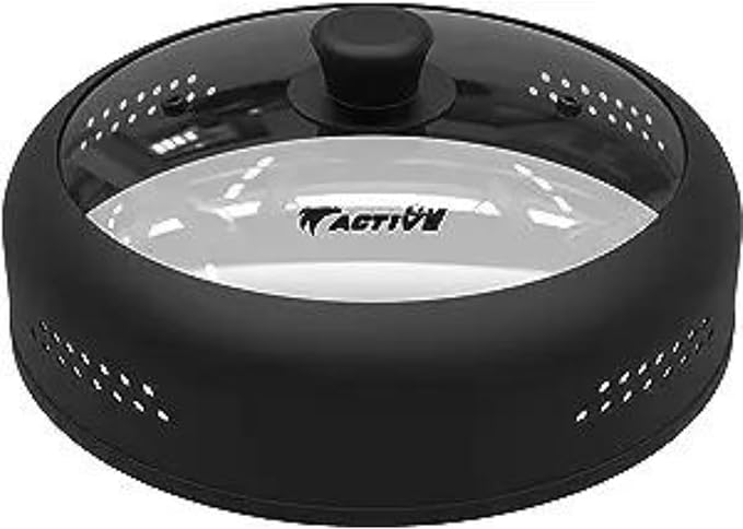 Microwave Cover for Food, Silicone and Glass Splatter Guard Lid for by EZYACTIVE